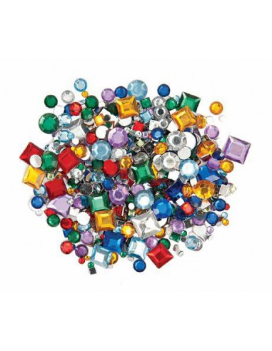 Strass - 800 pièces - cercles et carrés multicolores