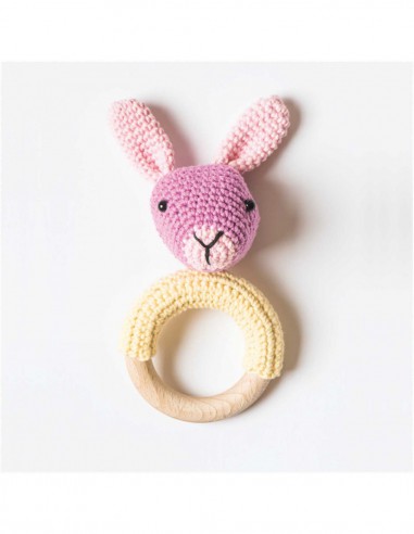 Anneau pour hochet 7cm - bois résistant à la salive norme CE