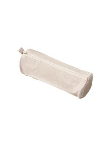 trousse tube vierge à décorer 100% coton - 22 x 6cm