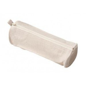 trousse tube vierge à décorer 100% coton - 22 x 6cm