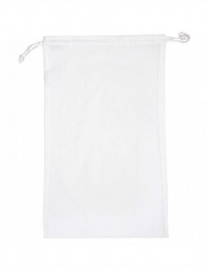 Sac cordelette vierge à décorer 100% coton blanc  - 27 X 45cm