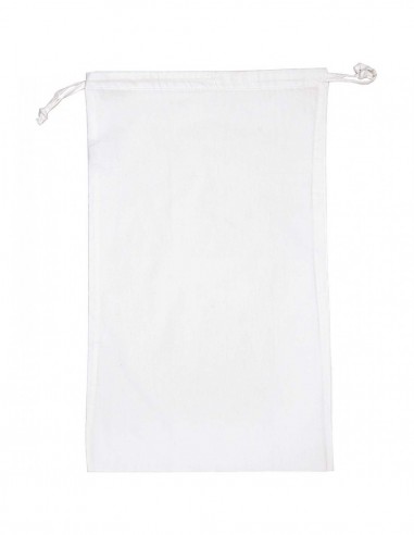 Sac cordelette vierge à décorer 100% coton blanc  - 27 X 45cm