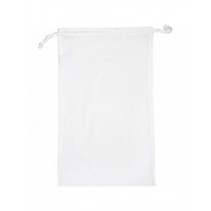 Sac cordelette vierge à décorer 100% coton blanc  - 27 X 45cm