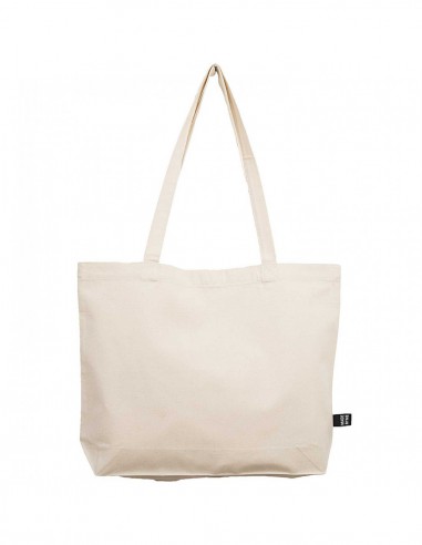 Sac CABAS  tissus vierge à décorer 100% coton naturel  - 44,5 x 34 + 33,5 cm