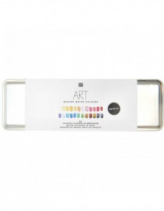 Master Aquarelle 24 godets - couleurs métalliques de haute qualité - boite en métal