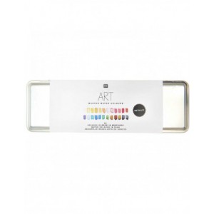 Master Aquarelle 24 godets - couleurs métalliques de haute qualité - boite en métal