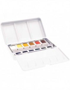 Master Aquarelle 12 godets de haute qualité - boite en métal - couleurs primaires 2