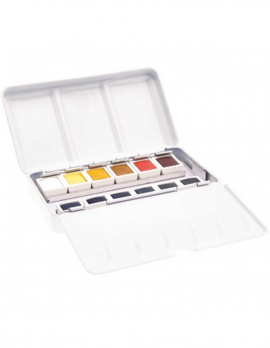 Master Aquarelle 12 godets de haute qualité - boite en métal - couleurs primaires