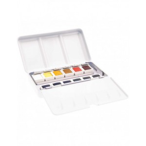 Master Aquarelle 12 godets de haute qualité - boite en métal - couleurs primaires