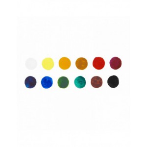 Master Aquarelle 12 godets de haute qualité - boite en métal - couleurs primaires