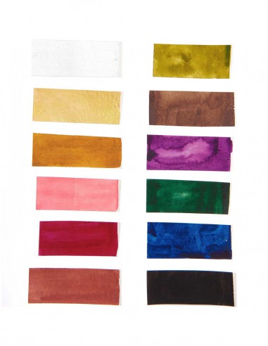 Master Aquarelle 12 godets de haute qualité - boite en métal - couleurs terre