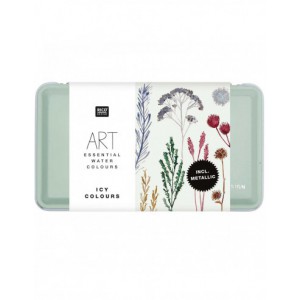 Master Aquarelle 12 godets de haute qualité - boite en métal - couleurs glacées