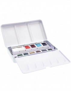 Master Aquarelle 12 godets de haute qualité - boite en métal - couleurs glacées 2
