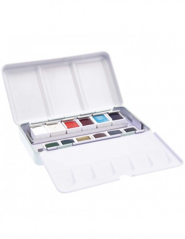 Master Aquarelle 12 godets de haute qualité - boite en métal - couleurs glacées