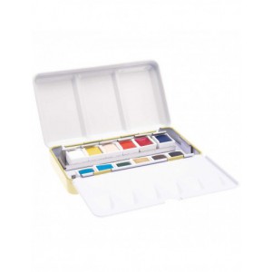 Master Aquarelle 12 godets de haute qualité - boite en métal - couleurs pastel