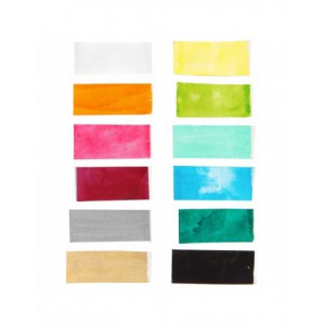 Master Aquarelle 12 godets de haute qualité - boite en métal - couleurs arc en ciel
