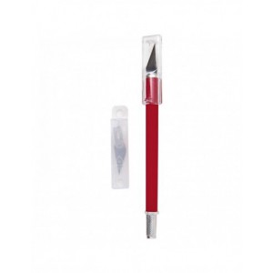 Scalpel de bricolage rose + 2 lames de rechange