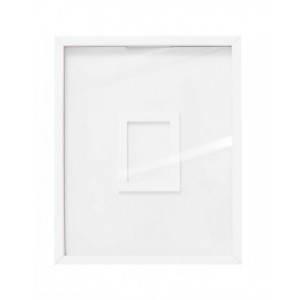 Cadre livre d'or blanc 24 x 30cm en bois