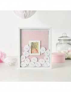 Cadre livre d'or blanc 24 x 30cm en bois 2