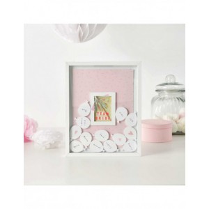 Cadre livre d'or blanc 24 x 30cm en bois