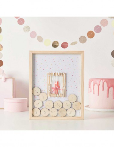 Formes en bois naturel - 12 cercles 38mm