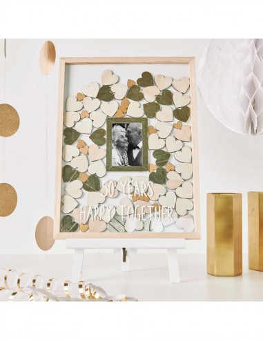 Formes en bois naturel - 12 cœurs 40x38mm