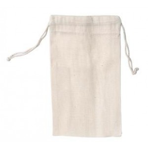 Sac cordelette vierge à décorer 100% coton - nature  - 27 X 45cm