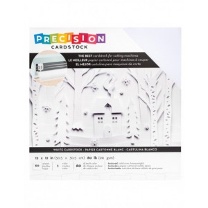 Bloc de 60 feuilles 30,5X 30,5 - 216g/m2- Precision cardstock legèrement texturé - blanc