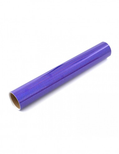 Vinyle autocollant holographique 30,4 x 120 cm - glitter violet