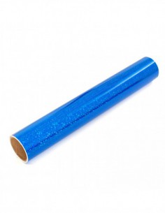 Vinyle autocollant holographique 30,4 x 120 cm - glitter bleu 2