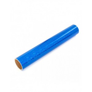 Vinyle autocollant holographique 30,4 x 120 cm - glitter bleu