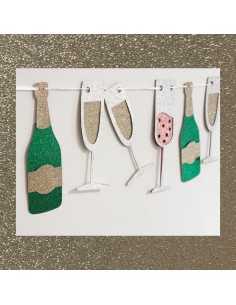 Bloc cardstock pailleté - 10 feuilles 170g - CHAMPAGNE 2