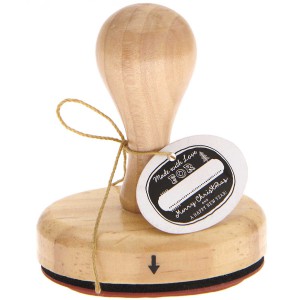 Tampon bois poignée ovale - Made with love for