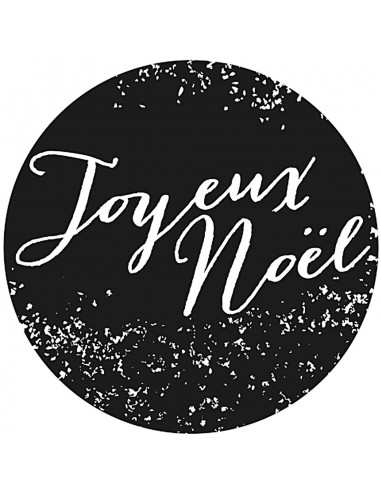 Tampon bois poignée rond - Joyeux Noël