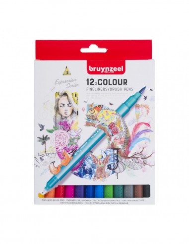 Creatives Stylo - feutre Brush pen set 12 couleurs