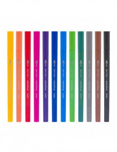 Creatives Stylo - feutre Brush pen set 12 couleurs 2