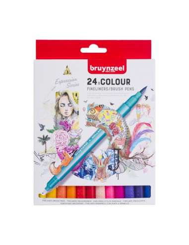 Creatives Stylo - feutre Brush pen set 24 couleurs