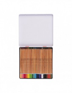 24 crayons de couleur, boîte métallique de 24 2