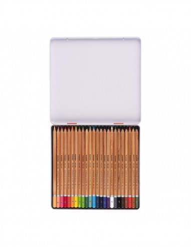 24 crayons de couleur, boîte métallique de 24