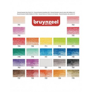 24 crayons de couleur, boîte métallique de 24