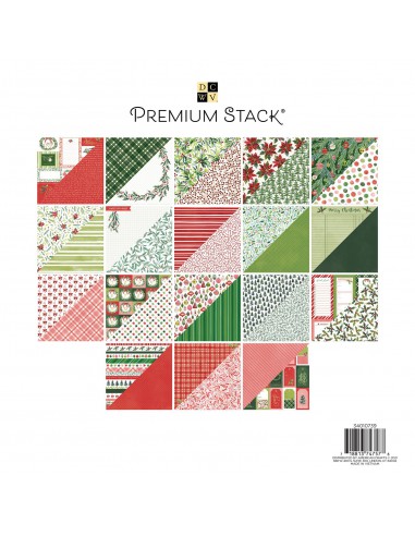 Bloc de 36 feuilles - cardstock imprimé recto/verso + foil doré 30,5 X30,5 - Joyful Christmas