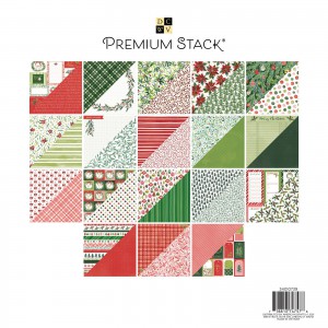 Bloc de 36 feuilles - cardstock imprimé recto/verso + foil doré 30,5 X30,5 - Joyful Christmas