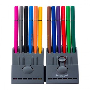 Stylo-feutre pointe fine 0,4mm - BOITE 12p