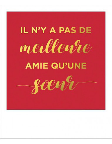 Carte simple foil - Il n'y a pas de meilleure amie qu'une sœur