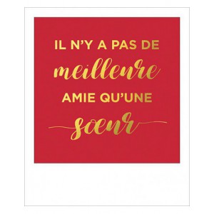 Carte simple foil - Il n'y a pas de meilleure amie qu'une sœur