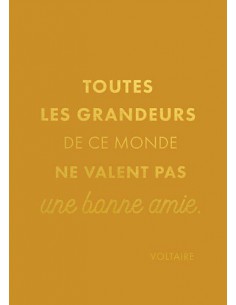 Carte simple foil - Toutes les grandeurs de ce monde ne valent pas une bonne amie