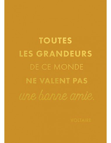 Carte simple foil - Toutes les grandeurs de ce monde ne valent pas une bonne amie