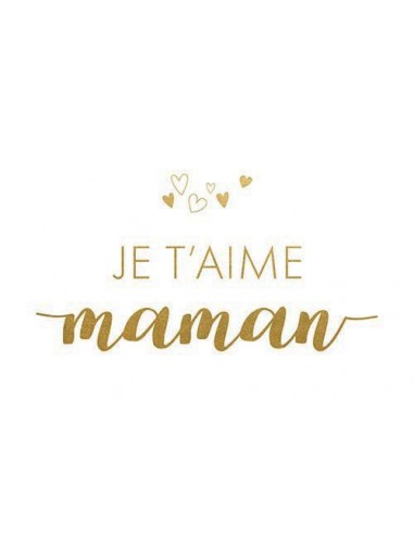 Carte simple foil - Je t'aime maman