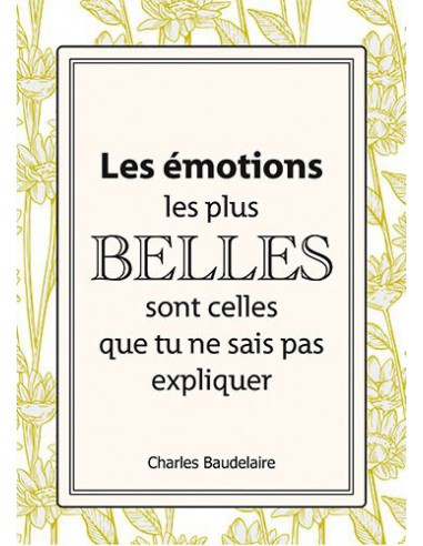 Carte simple foil - Les émotions les plus belles sont celles que tu ne sais pas expliquer