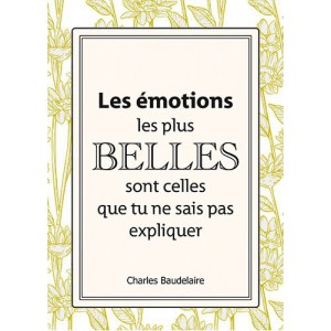 Carte simple foil - Les émotions les plus belles sont celles que tu ne sais pas expliquer